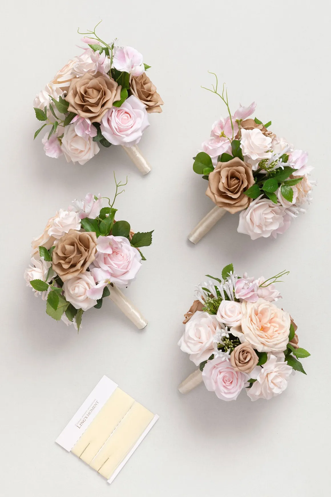 Bridesmaid Bouquet in Powder Pink & Sand Beige | Clearance