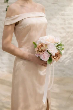 Bridesmaid Bouquet in Powder Pink & Sand Beige (Set of 4)