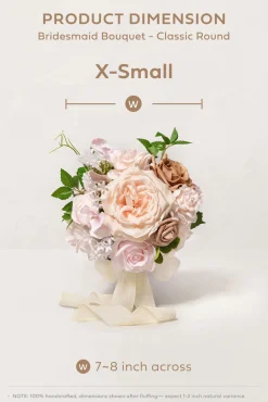 Bridesmaid Bouquet in Powder Pink & Sand Beige (Set of 1)