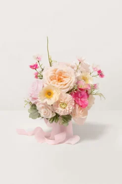 Bridesmaid Bouquet in Powder Pink & Berry Pink & Cream (Set of 1)