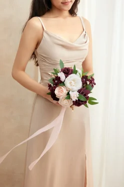 Bridesmaid Bouquet in Romantic Marsala