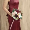 Bridesmaid Bouquet in Romantic Marsala