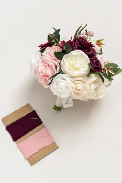 Bridesmaid Bouquet in Romantic Marsala