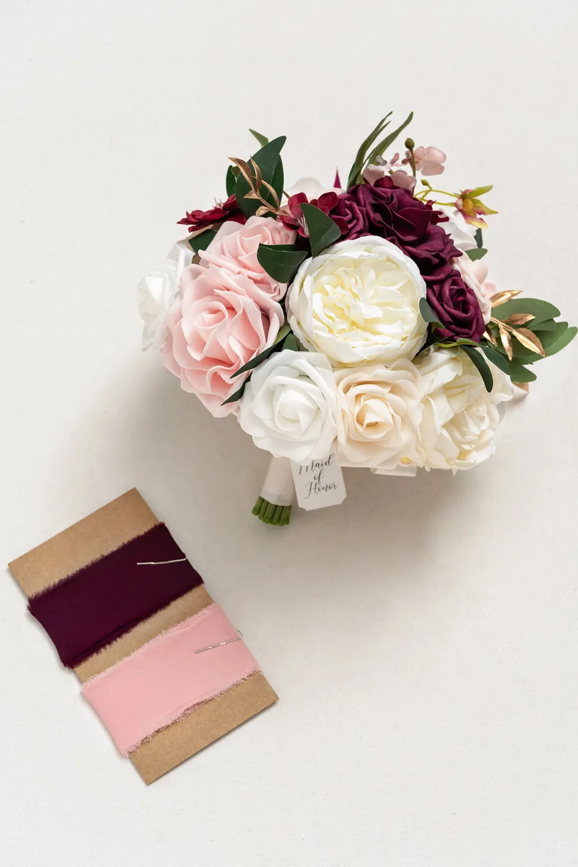 Bridesmaid Bouquet in Romantic Marsala