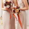 Bridesmaid Bouquet in Terracotta & Burnt Orange | Clearance