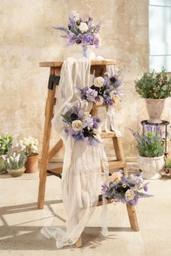 Bridesmaid Bouquets in French Lavender & Plum | Clearance