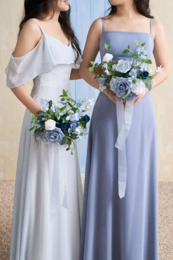 Bridesmaid Bouquets in Timeless French Blue & White | Clearance