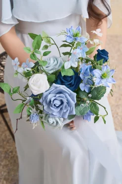 Bridesmaid Bouquets in Timeless French Blue & White | Clearance
