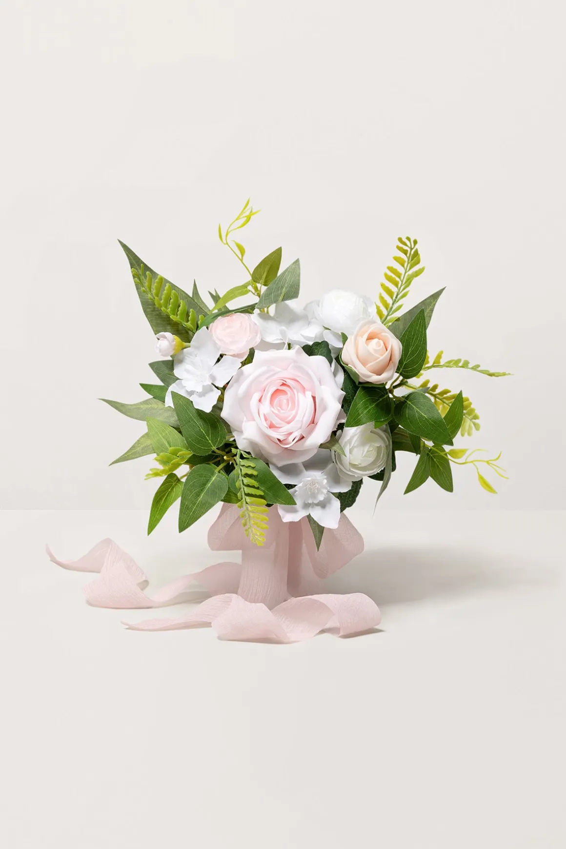 7" Bridesmaid Posy in Blush & White (Set of 6 )