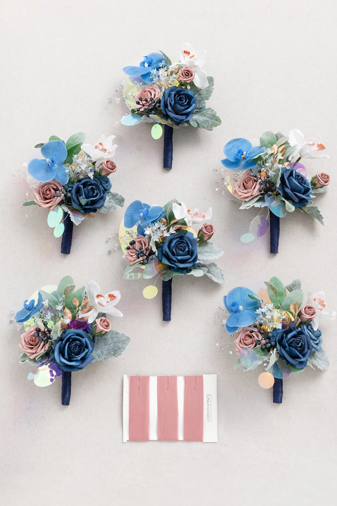 Bridesmaid Posy in Dusty Rose & Navy | Clearance