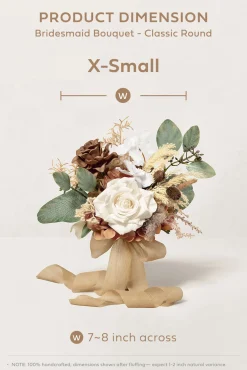 Bridesmaid Posy in Earth Brown & Beige