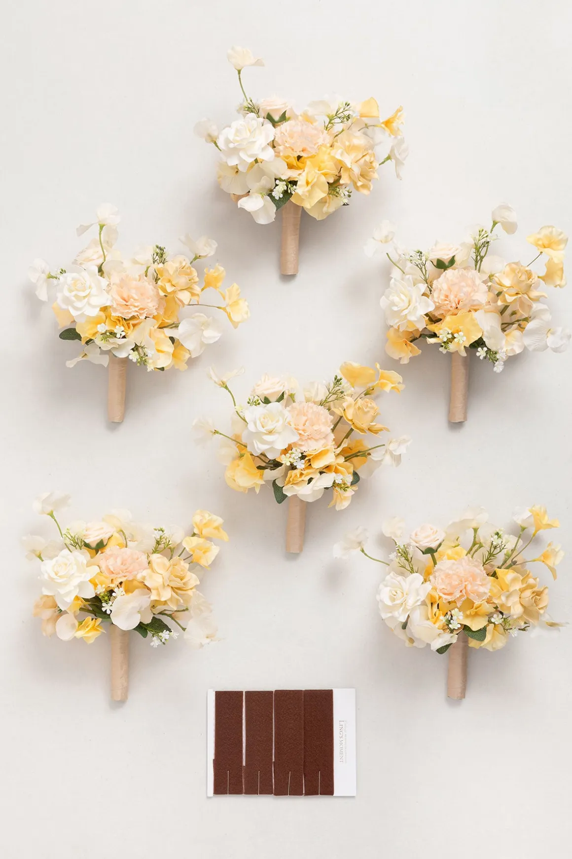 Bridesmaid Posy in Earth Brown & Butter Yellow | Clearance