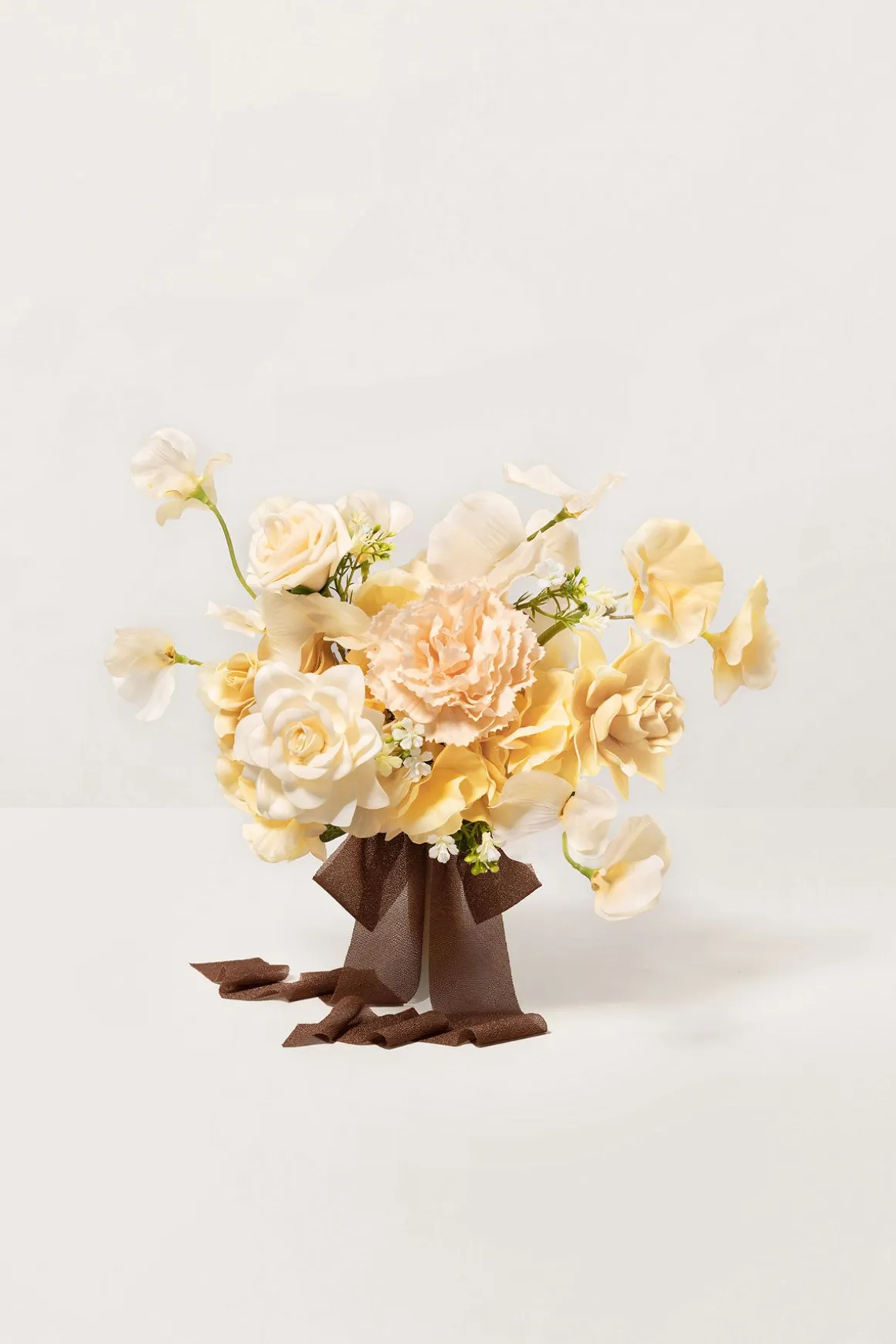 Bridesmaid Posy in Earth Brown & Butter Yellow | Clearance