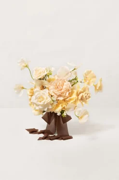 Bridesmaid Posy in Earth Brown & Butter Yellow (Set of 1)