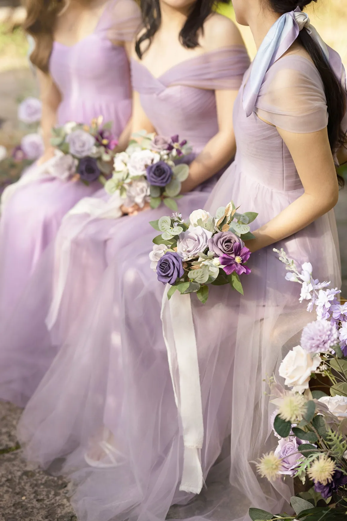 Bridesmaid Posy in Lilac & Gold | Clearance