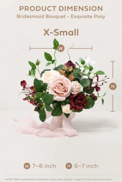Bridesmaid Posy in Marsala & Cream