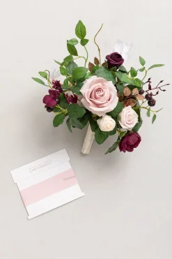 Bridesmaid Posy in Marsala & Cream