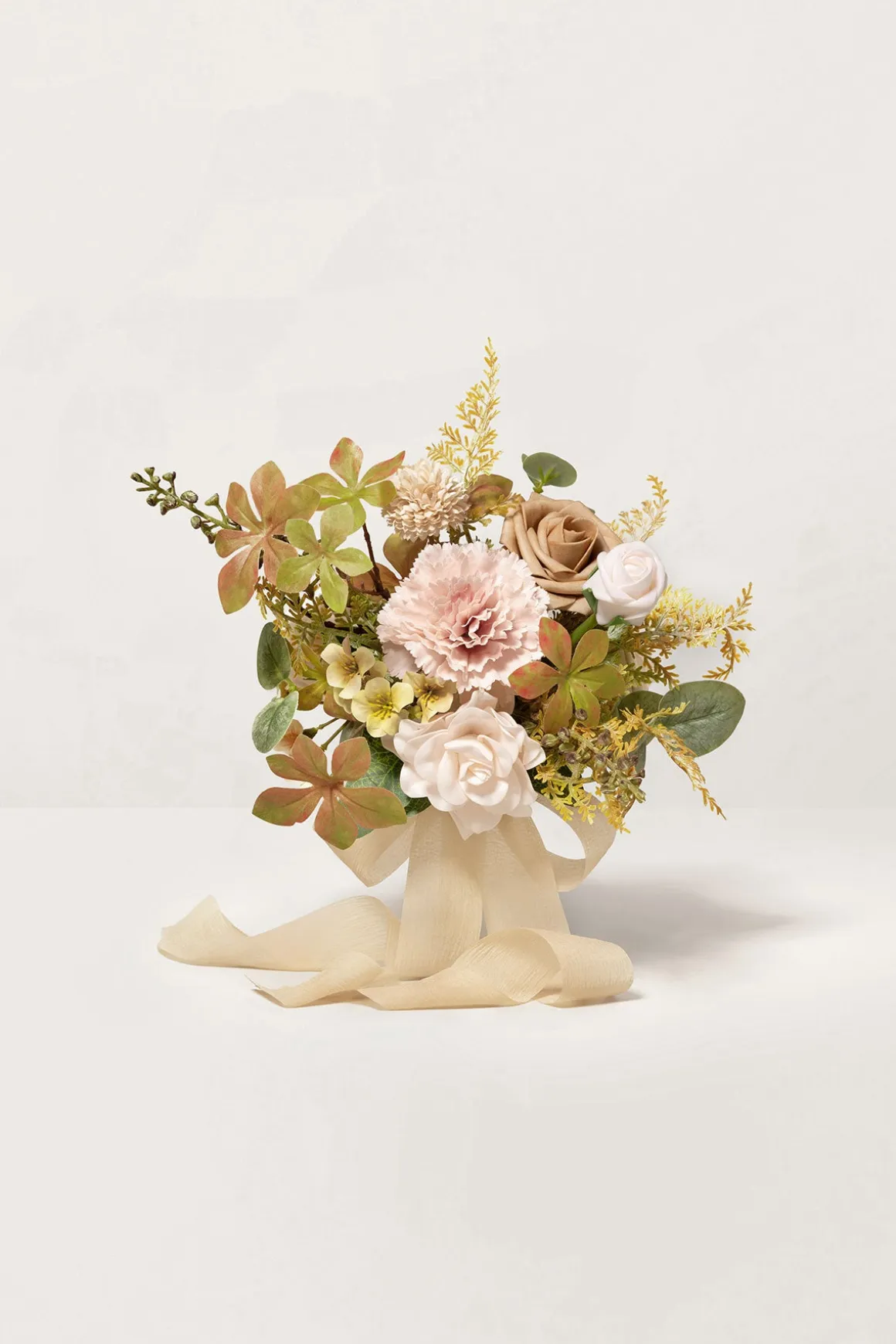 Bridesmaid Posy in Powder Pink & Olive Green