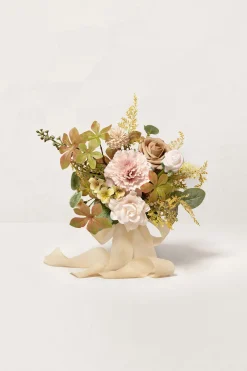 Bridesmaid Posy in Powder Pink & Olive Green (Set of 1) | Clearance