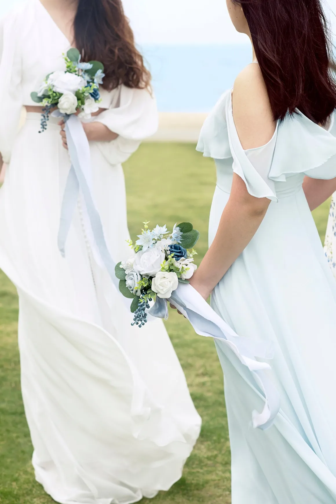 Bridesmaid Posy in Romantic Dusty Blue