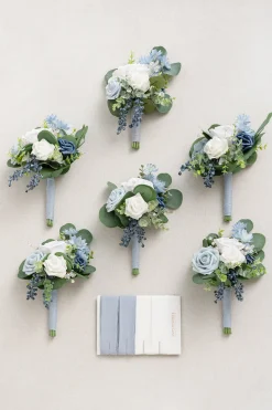 Bridesmaid Posy in Romantic Dusty Blue