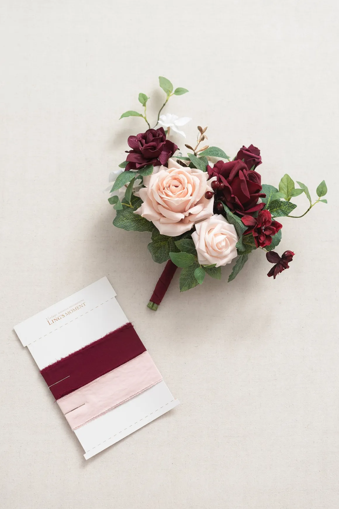 7" Bridesmaid Posy in Romantic Marsala (Set of 1 )