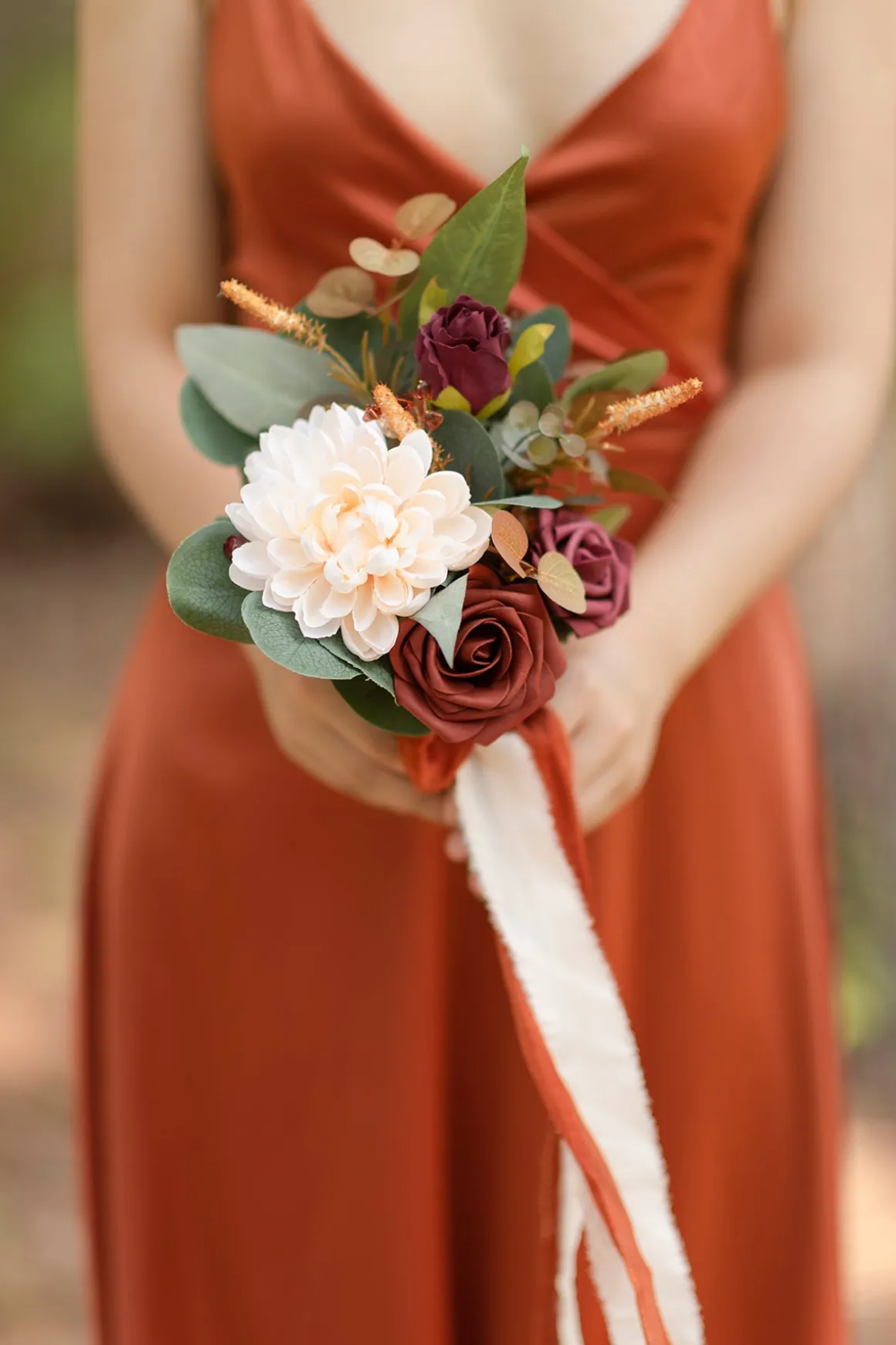 Bridesmaid Posy in Sunset Terracotta