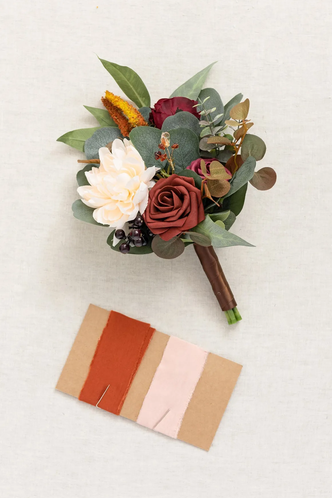 Bridesmaid Posy in Sunset Terracotta