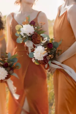 Bridesmaid Posy in Sunset Terracotta