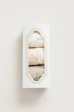Brown & White & Almond Chiffon Ribbons 1.5