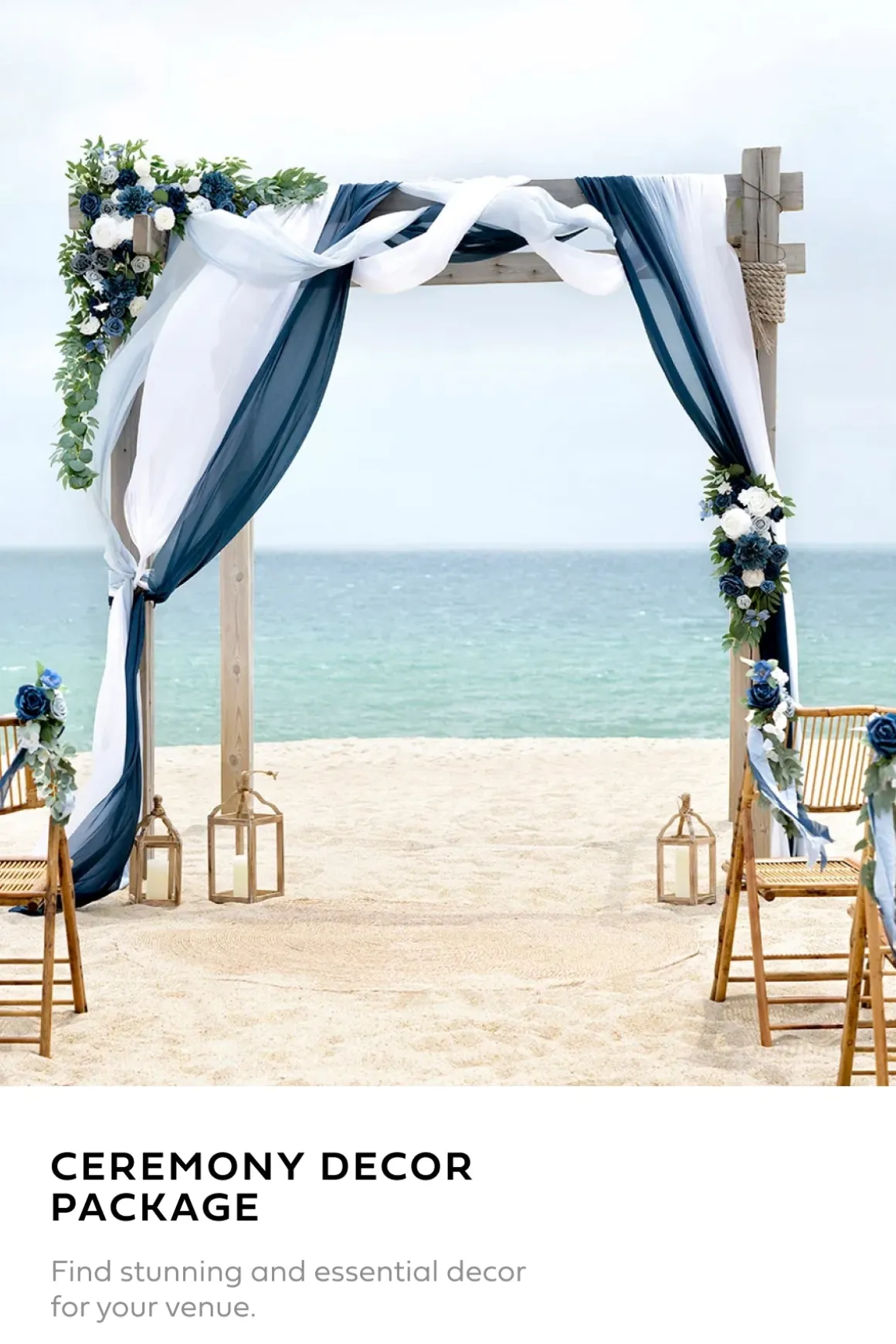Ceremony Decor Package in Dusty Blue & Navy