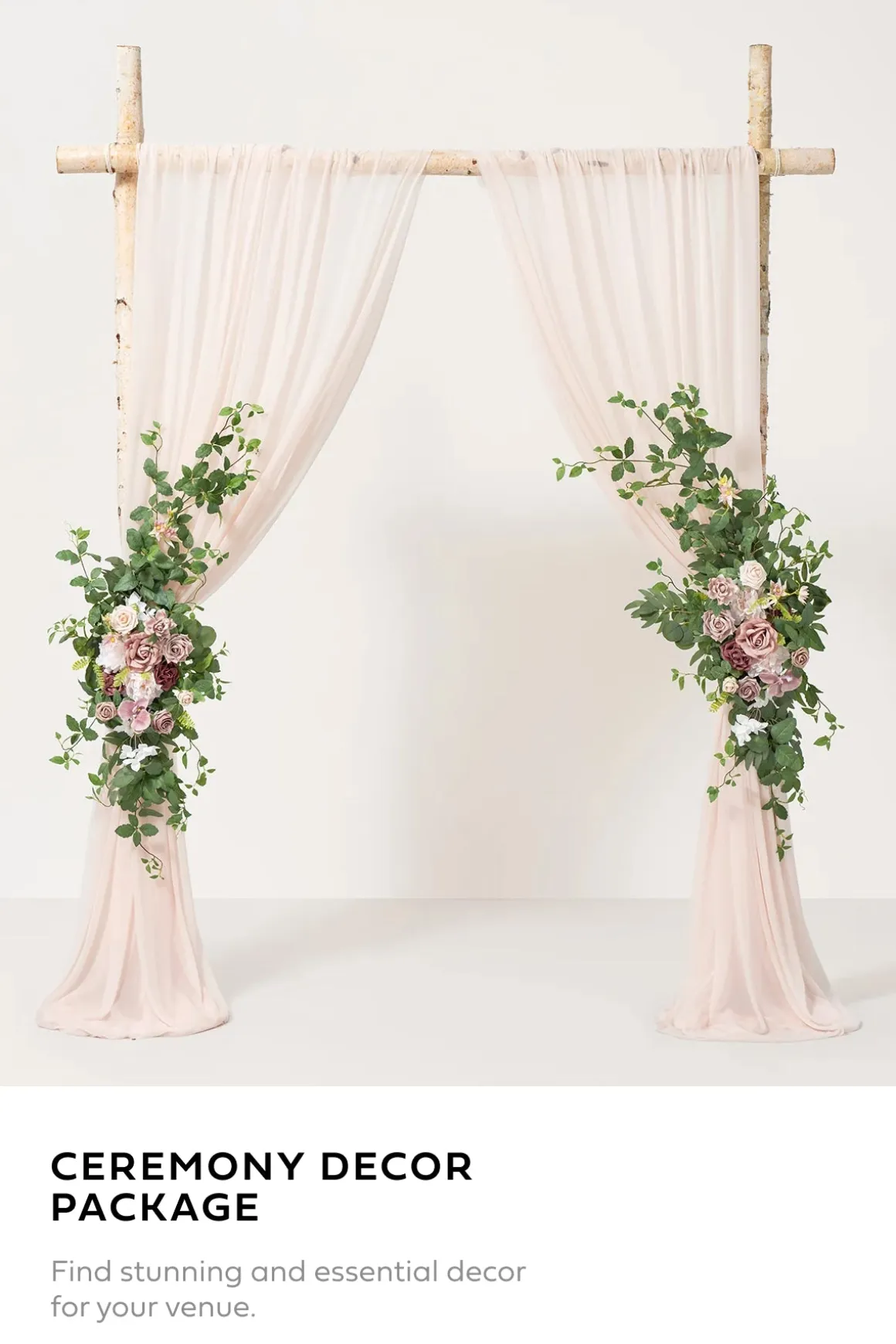 Ceremony Decor Package in Dusty Rose & Mauve