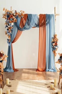 Ceremony Decor Package in Russet Orange & Denim Blue