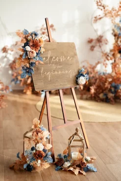 Ceremony Decor Package in Russet Orange & Denim Blue