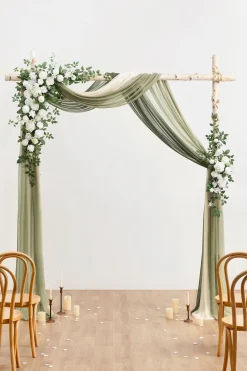 Ceremony Decor Package in White & Sage