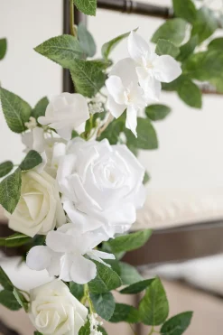 Chair Flower& Draping Package in White & Sage | Clearance
