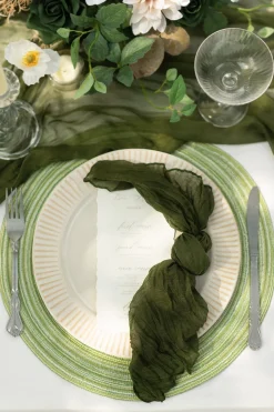 Cheesecloth Napkins & Table Runner Set for Reception