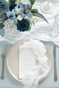 Cheesecloth Napkins & Table Runner Set for Reception