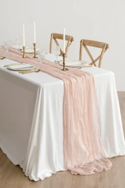 Cheesecloth Napkins & Table Runner Set for Reception