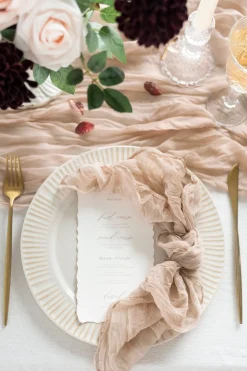 Cheesecloth Napkins & Table Runner Set for Reception