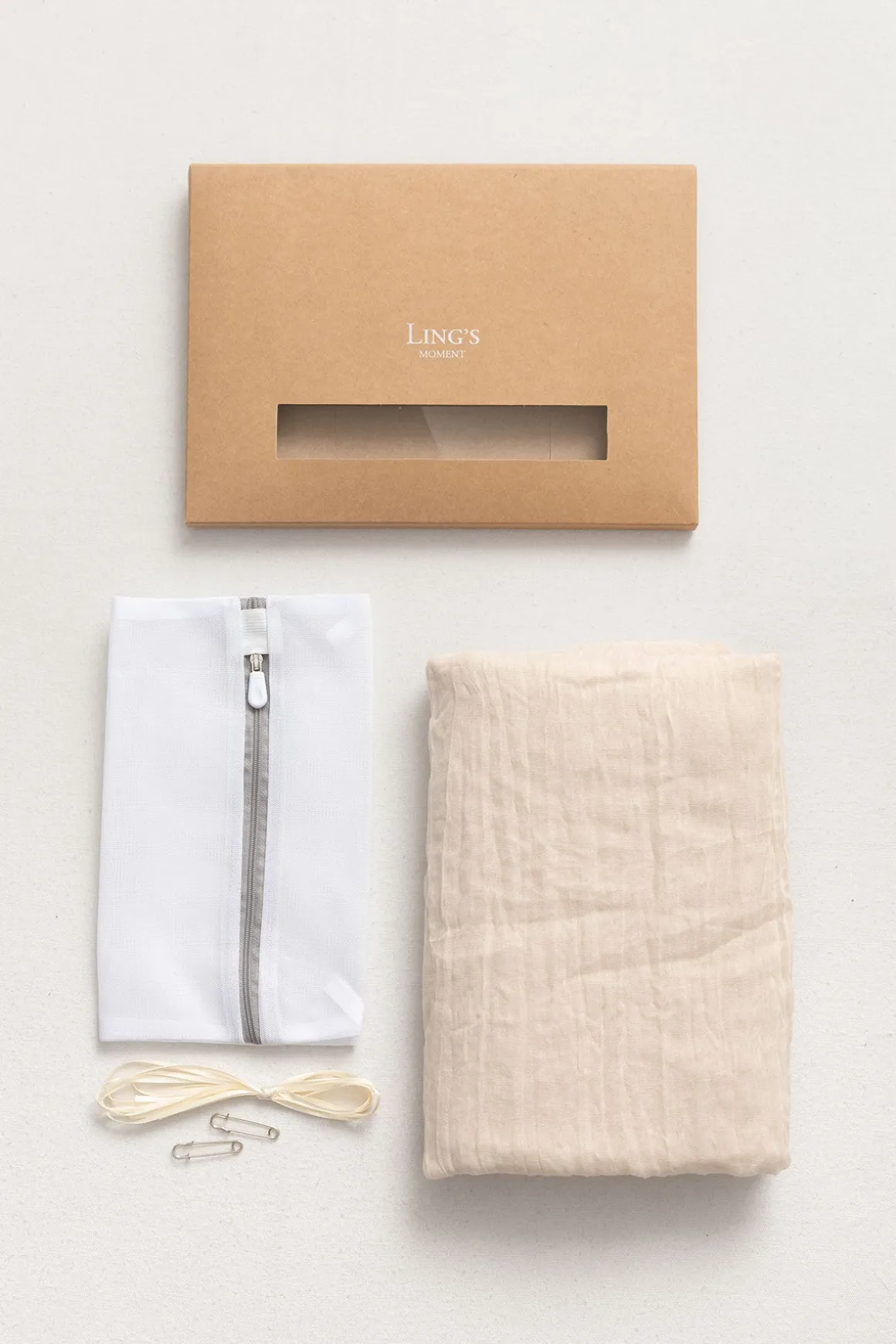 Cheesecloth Table Runner in Ivory