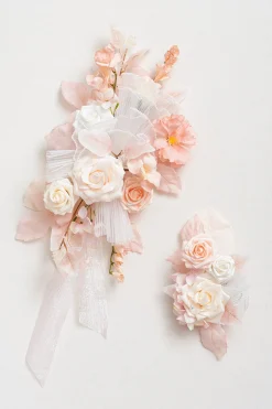 Combo Set Flower Sign Decor in Glowing Blush & Pearl | Clearance