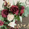 Combo Set Flower Sign Decor in Romantic Marsala | Clearance