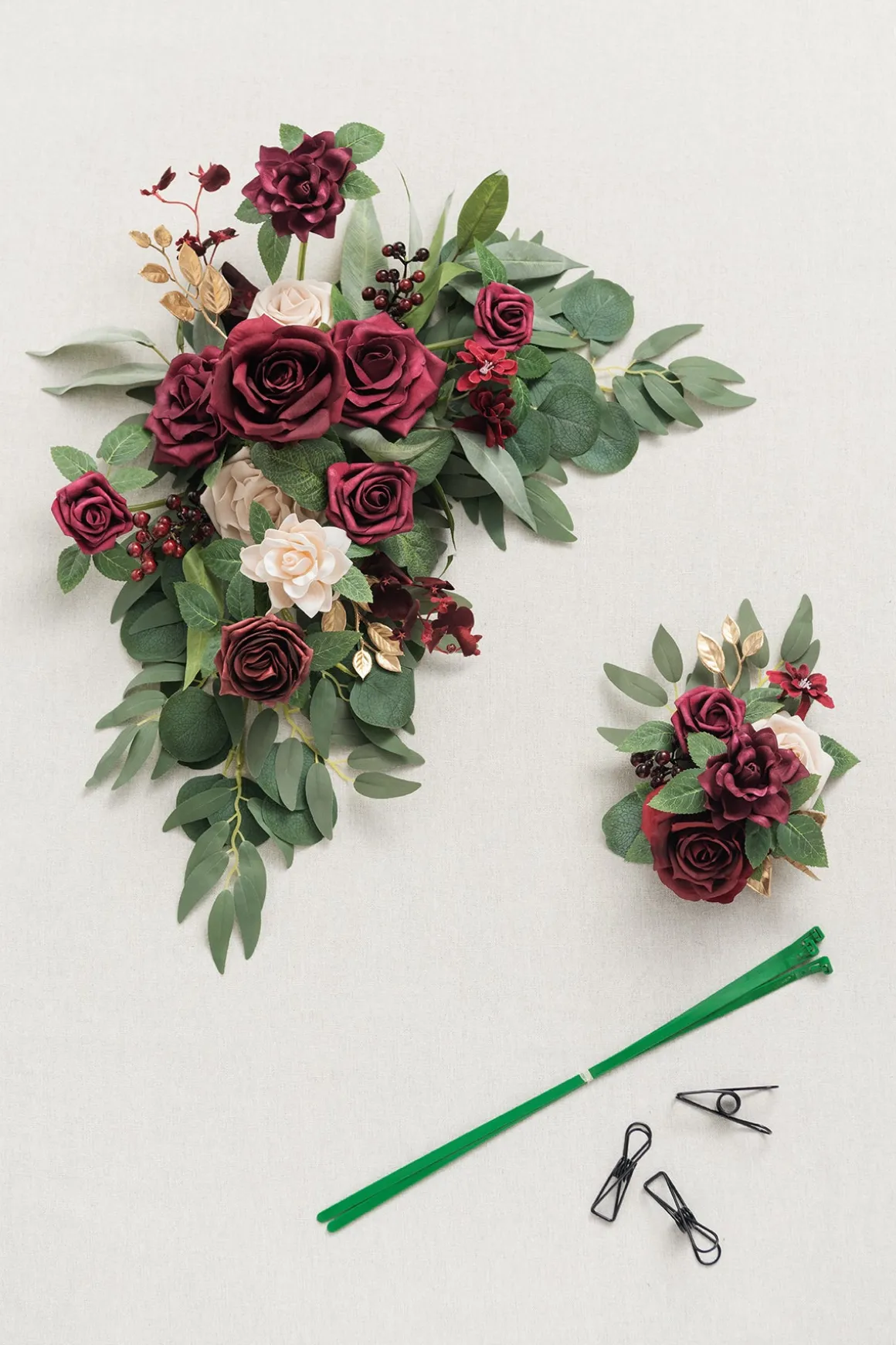 Combo Set Flower Sign Decor in Romantic Marsala | Clearance