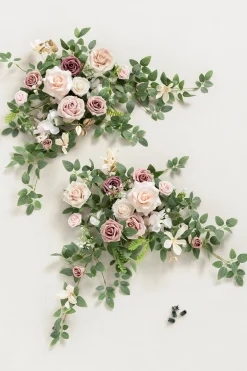 Deluxe Combo Set Flower Sign Decor in Dusty Rose & Cream