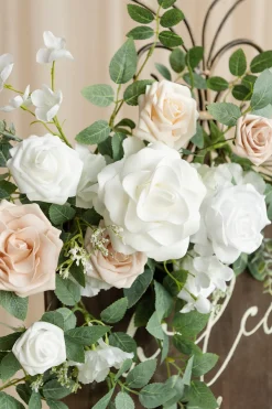Deluxe Combo Set Flower Sign Decor in White & Sage