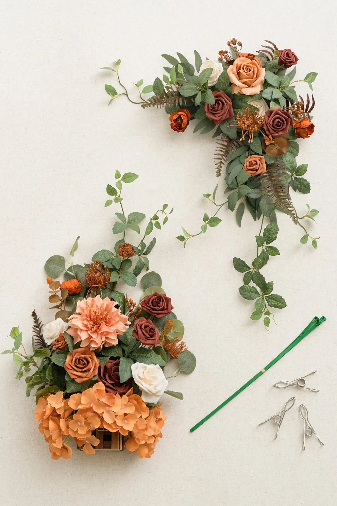 Deluxe Combo Set Flower Sign Decor in Sunset Terracotta | Clearance