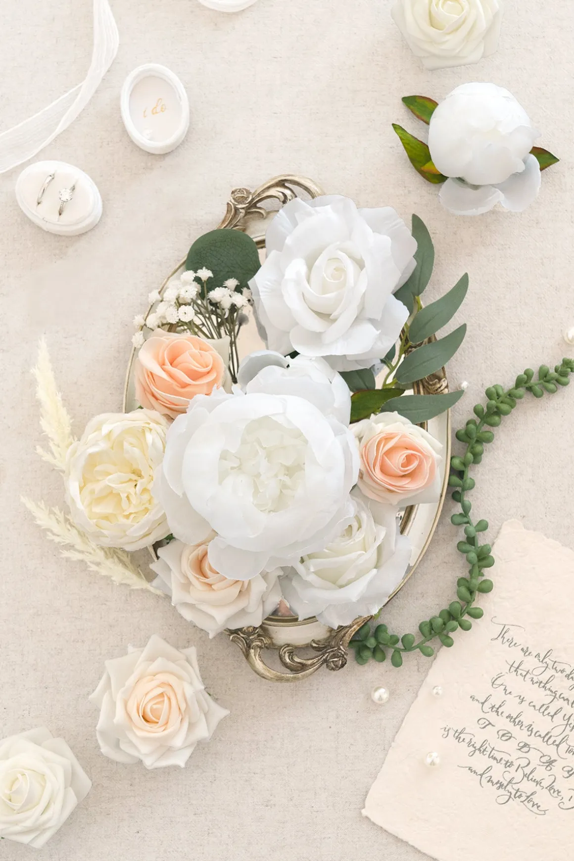 Designer Flower Boxes - Ginger White & Green (Grand Box) | Clearance
