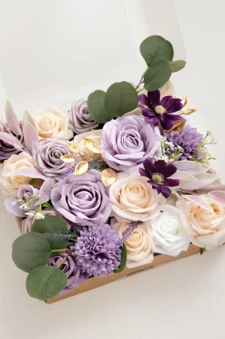 DIY Designer Flower Boxes in Audrey Lilac & Cream (Grand Box) | Clearance