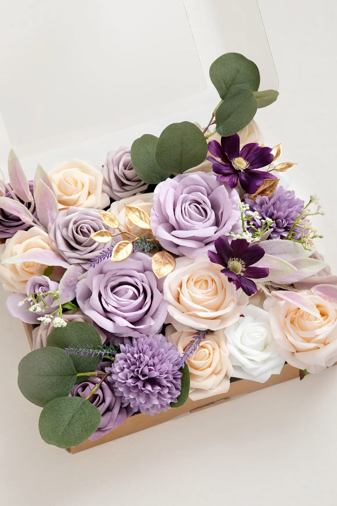 DIY Designer Flower Boxes in Audrey Lilac & Cream (Grand Box) | Clearance